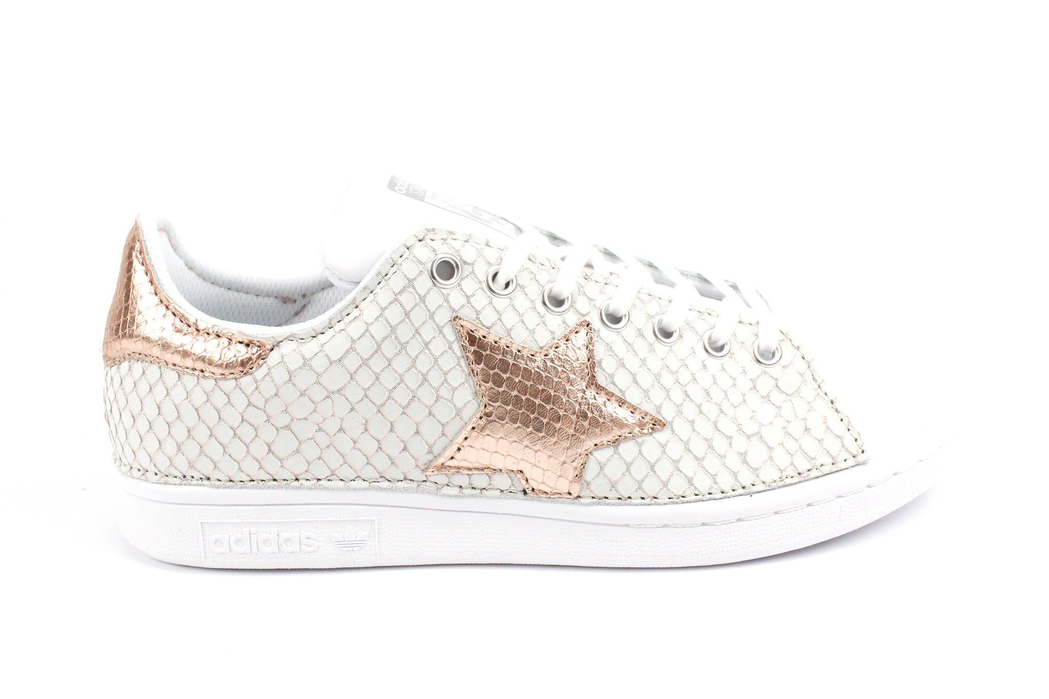 Adidas Stan Smith Total Pitone White & Stella Rosa Laminato