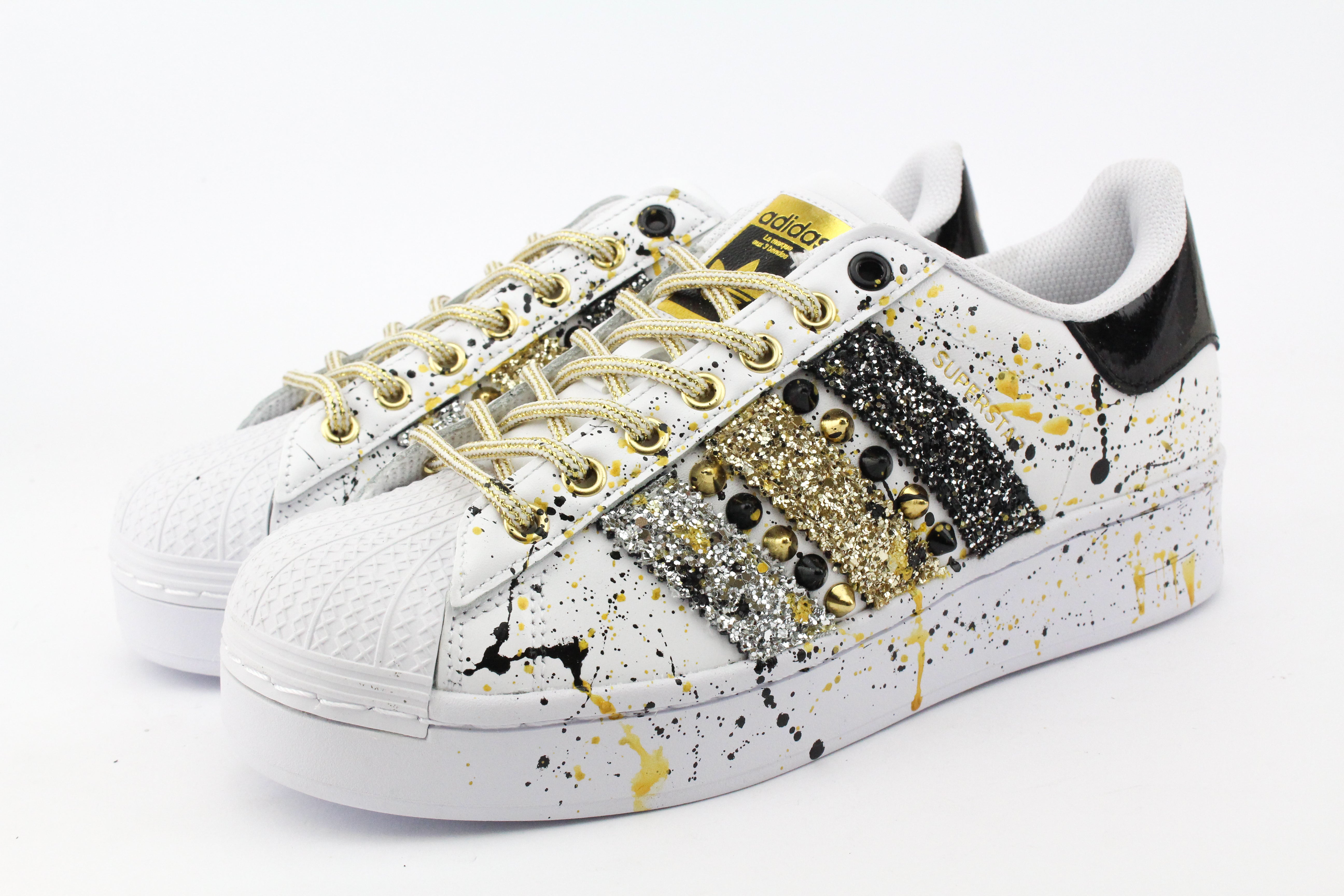 Adidas Superstar Bold Glitter Gold Borchie & Vernice