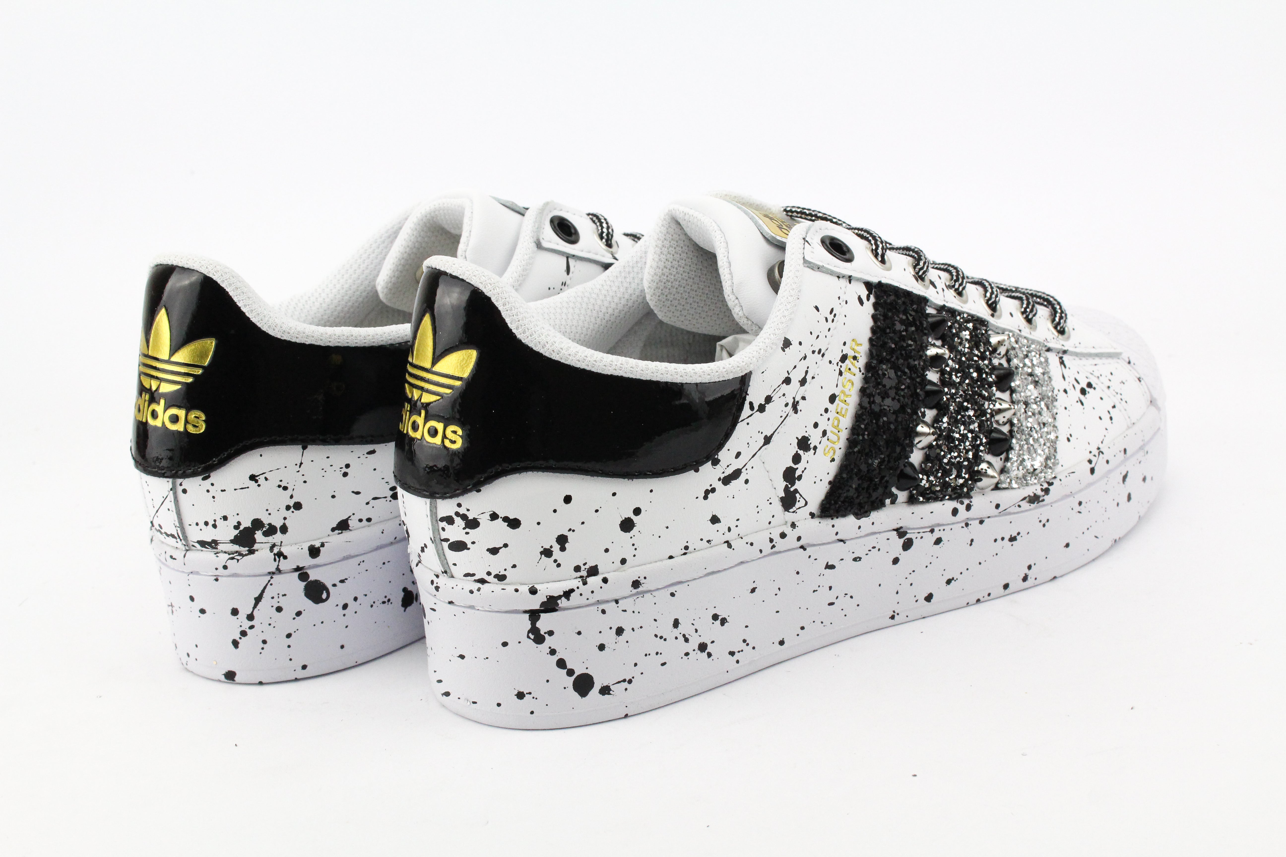 Adidas Superstar Bold Glitter Silver Borchie & Vernice