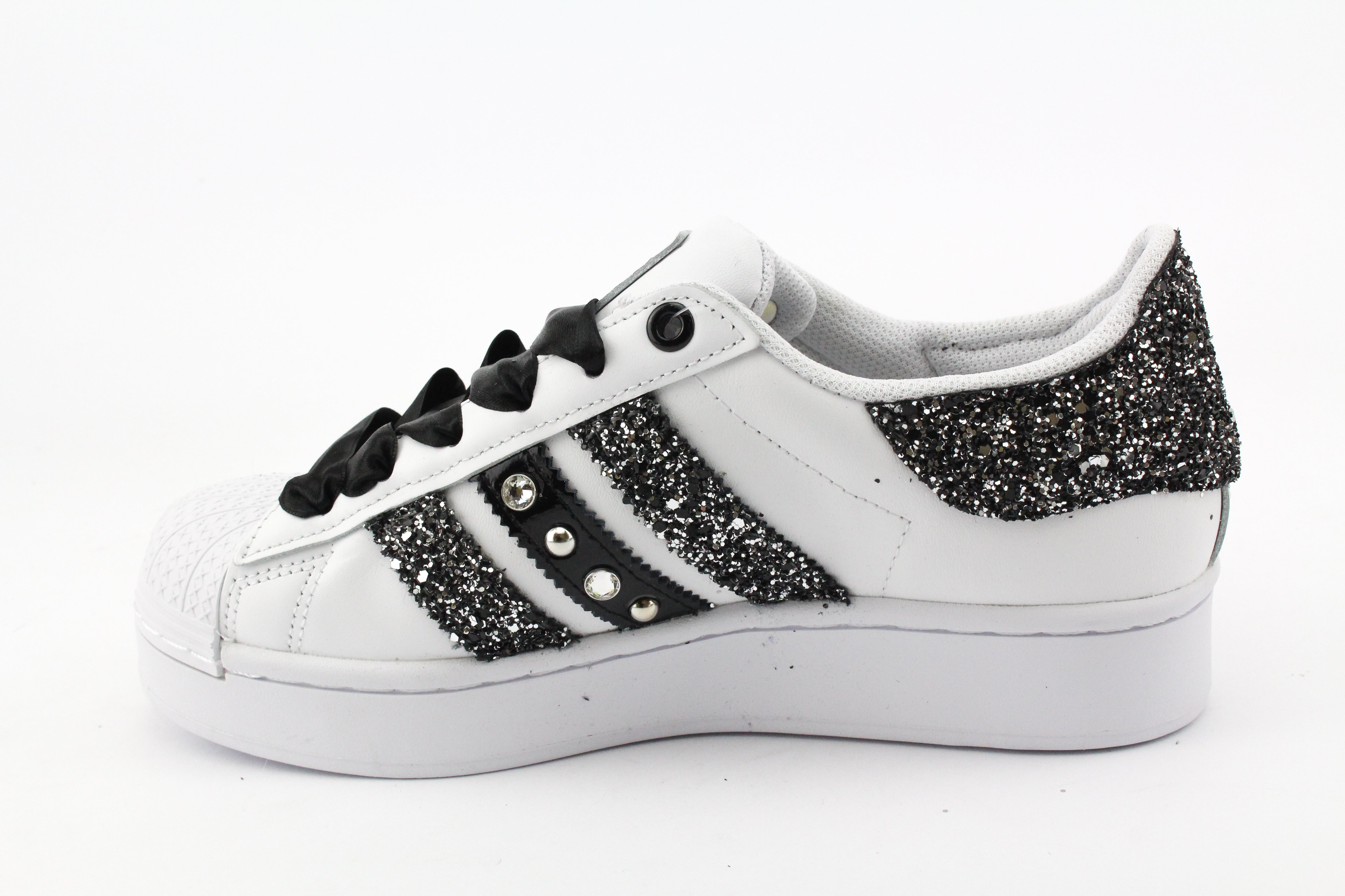 Adidas Superstar Bold Glitter Strass & Lacci Raso