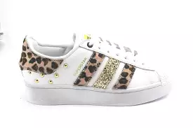 Adidas Superstar Bold Maculate Rosa Glitter & Borchie oro