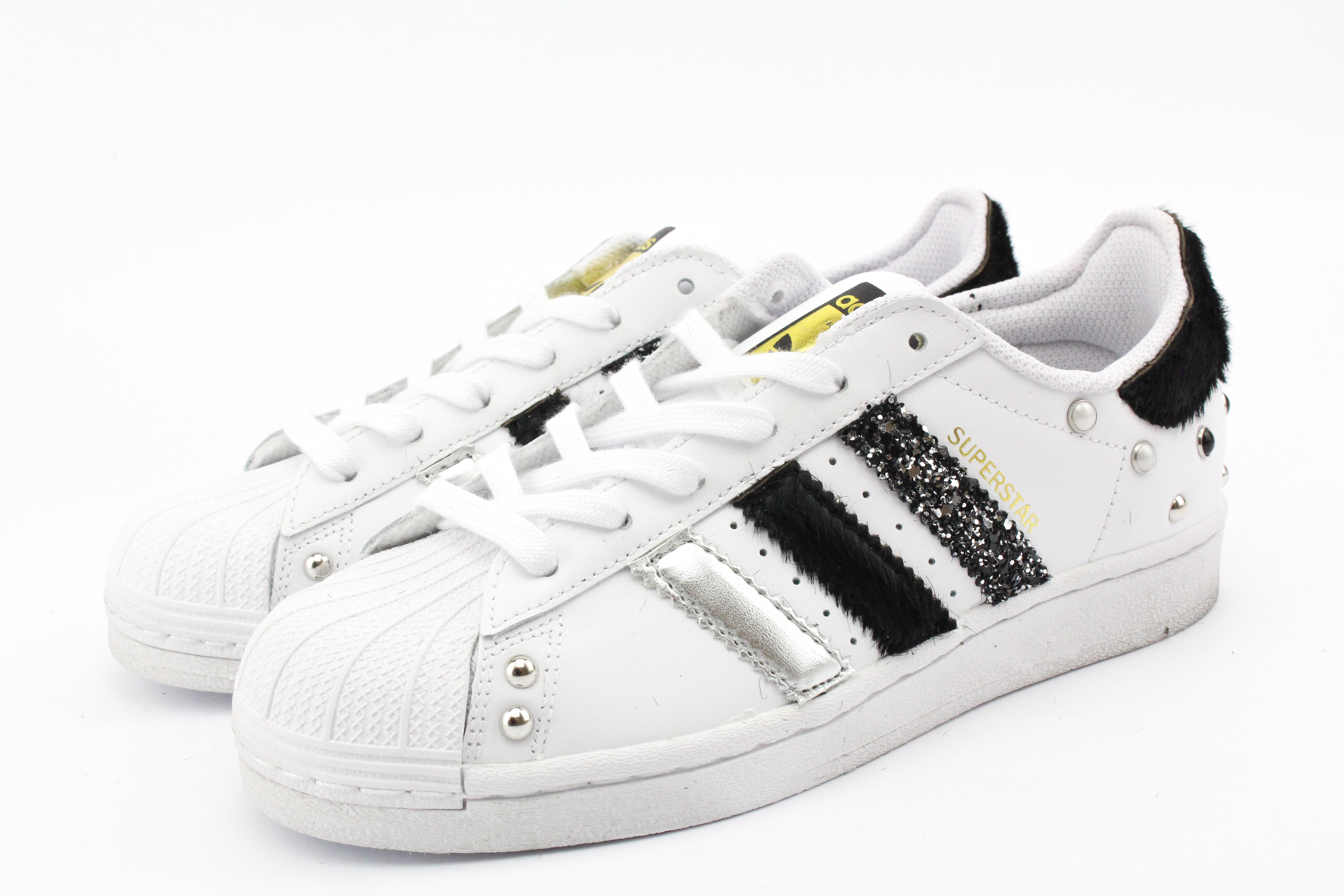 Adidas Superstar Cavallino Nero Glitter & Strass