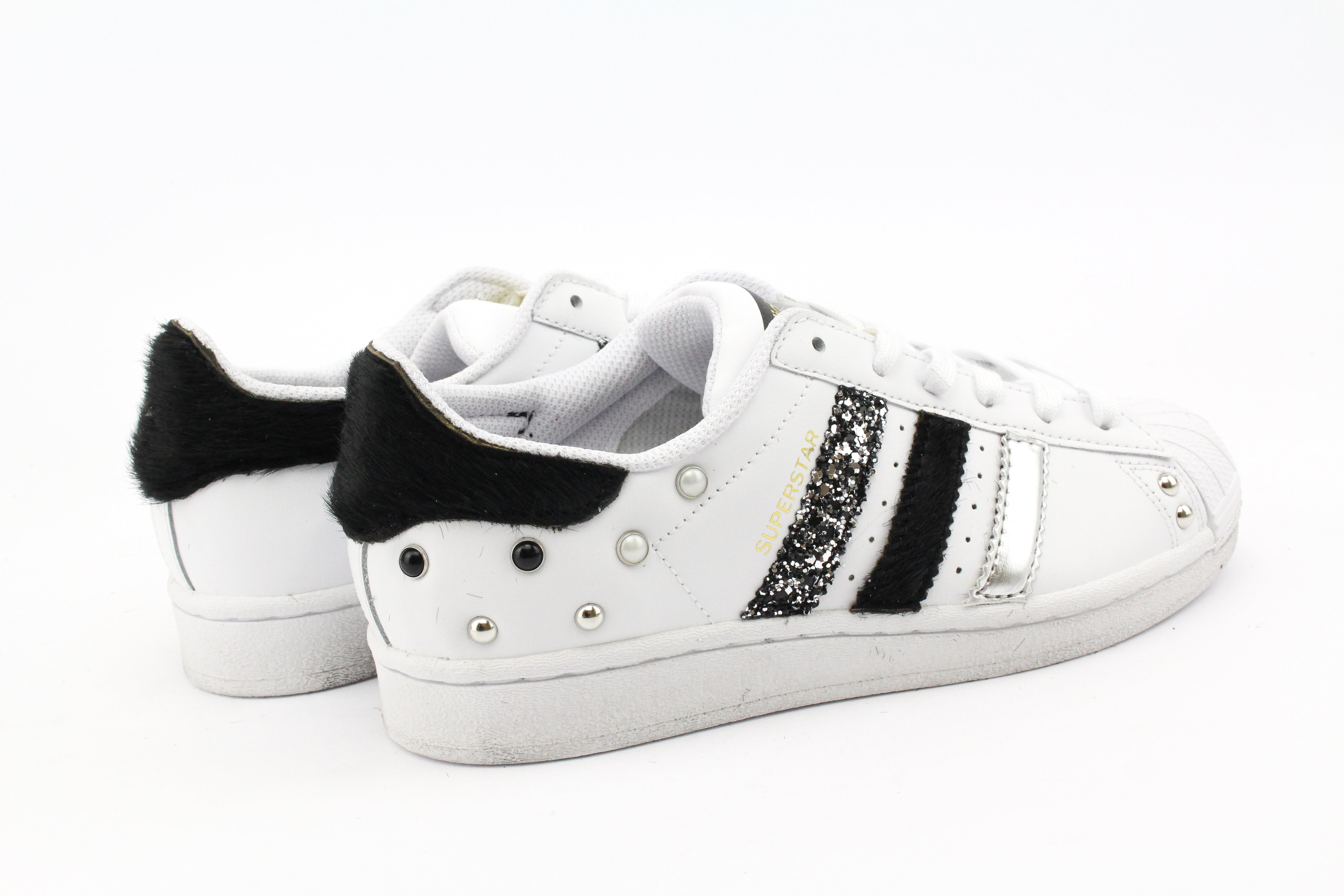 Adidas Superstar Cavallino Nero Glitter & Strass