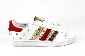 Adidas Superstar Cavallino Rosso Maculato Glitter & Strass