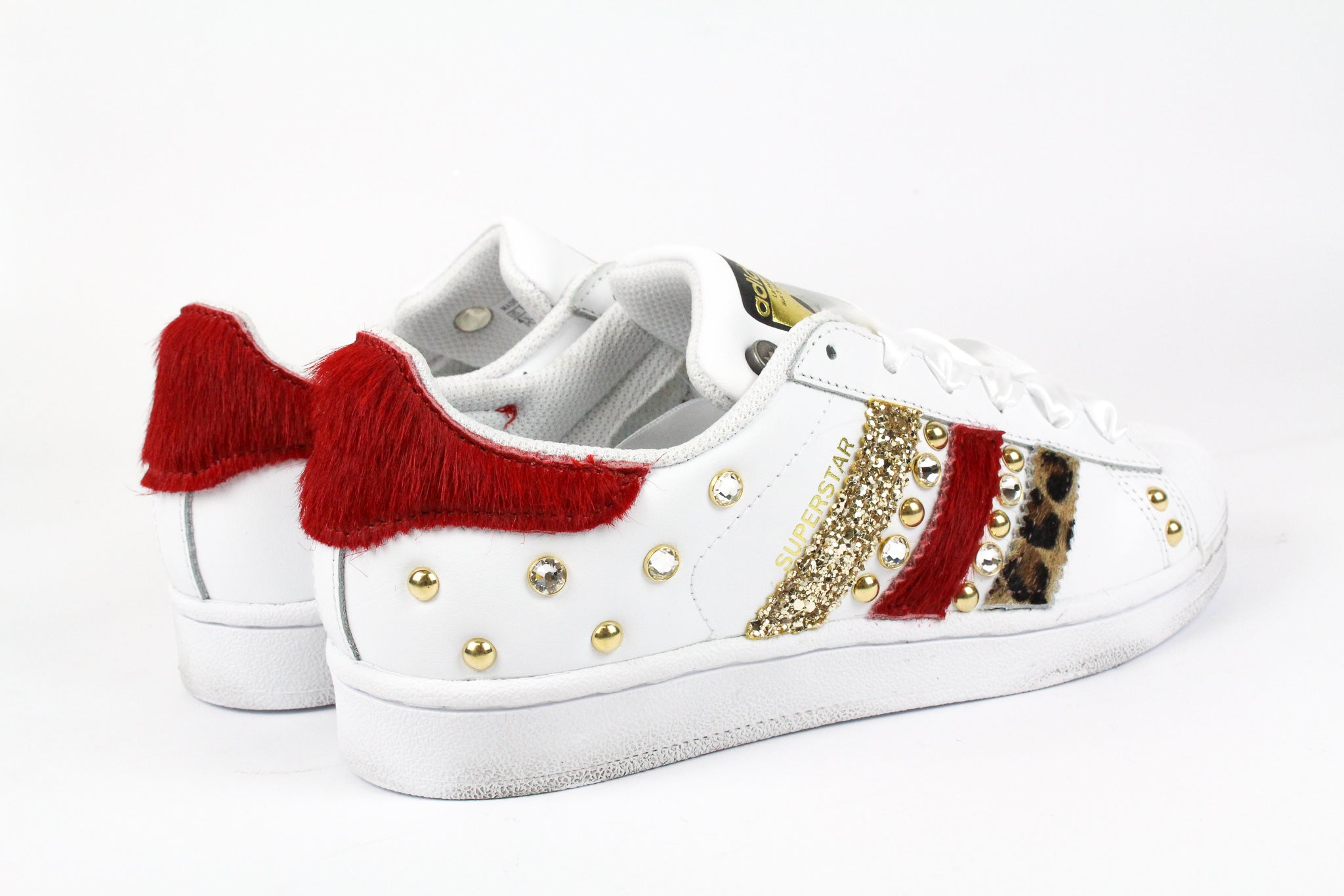 Adidas Superstar Cavallino Rosso Maculato Glitter & Strass