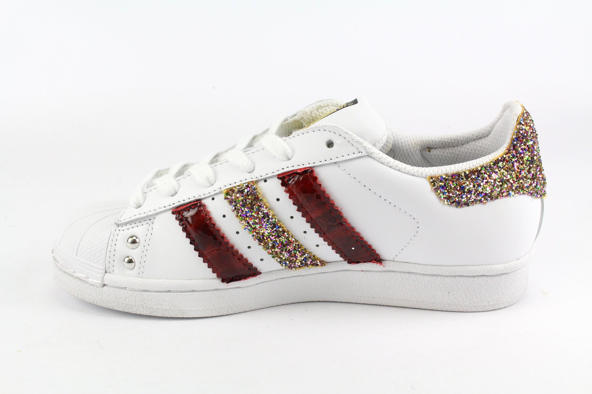 Adidas Superstar Cocco Rosso Multiglitter & Borchie