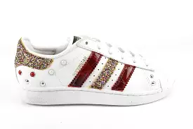 Adidas Superstar Cocco Rosso Multiglitter & Borchie