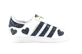 Adidas Superstar Cuori Navy Glitter