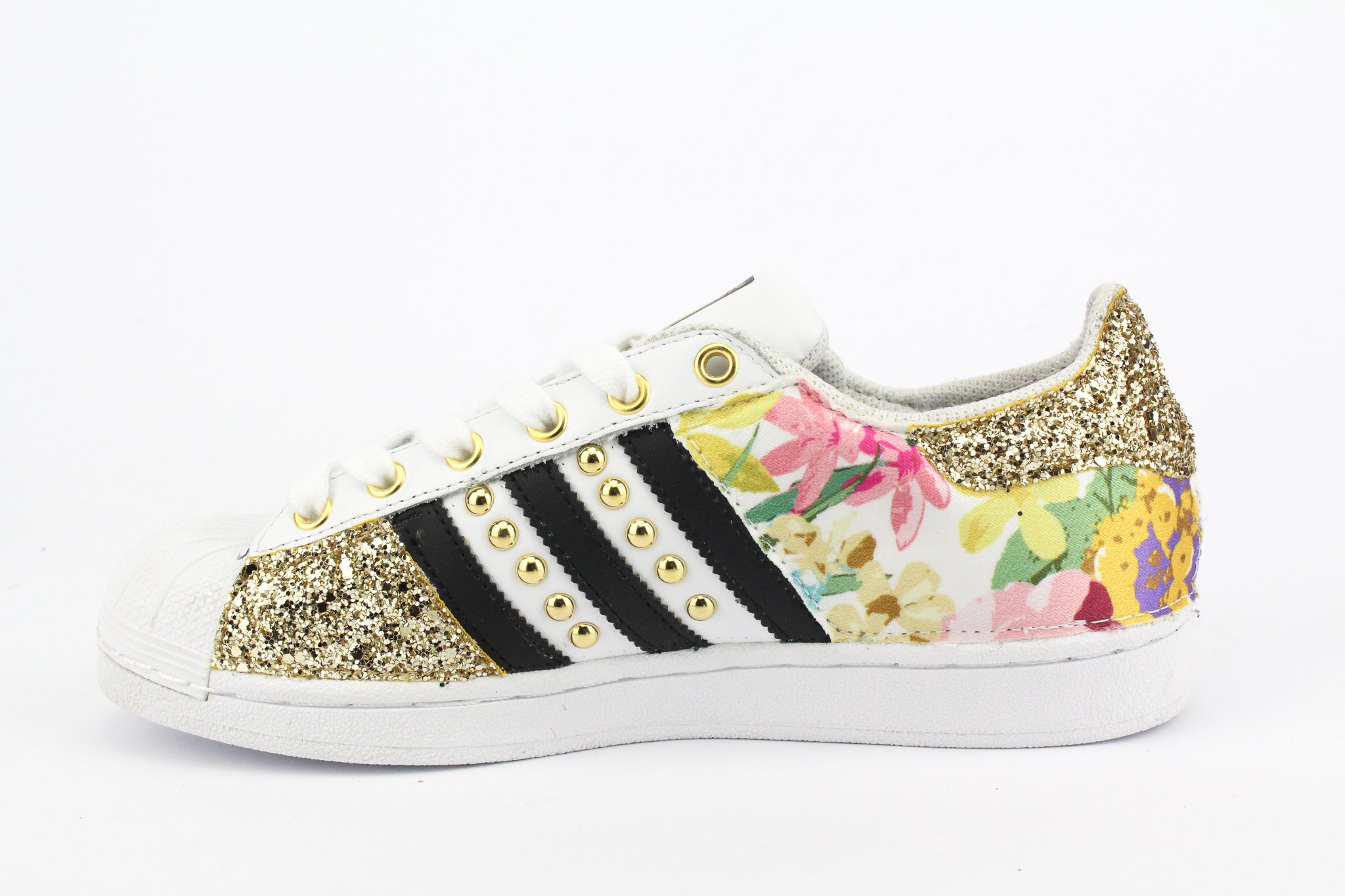 Adidas Superstar Fiori Gold 1 Glitter & Borchie