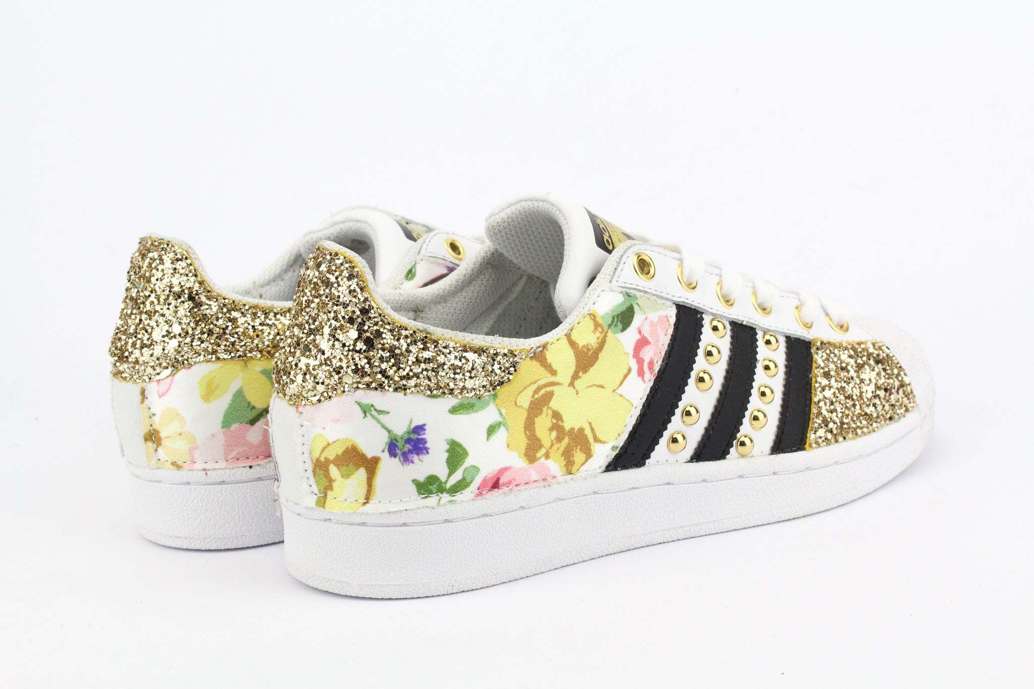 Adidas Superstar Fiori Gold 1 Glitter & Borchie