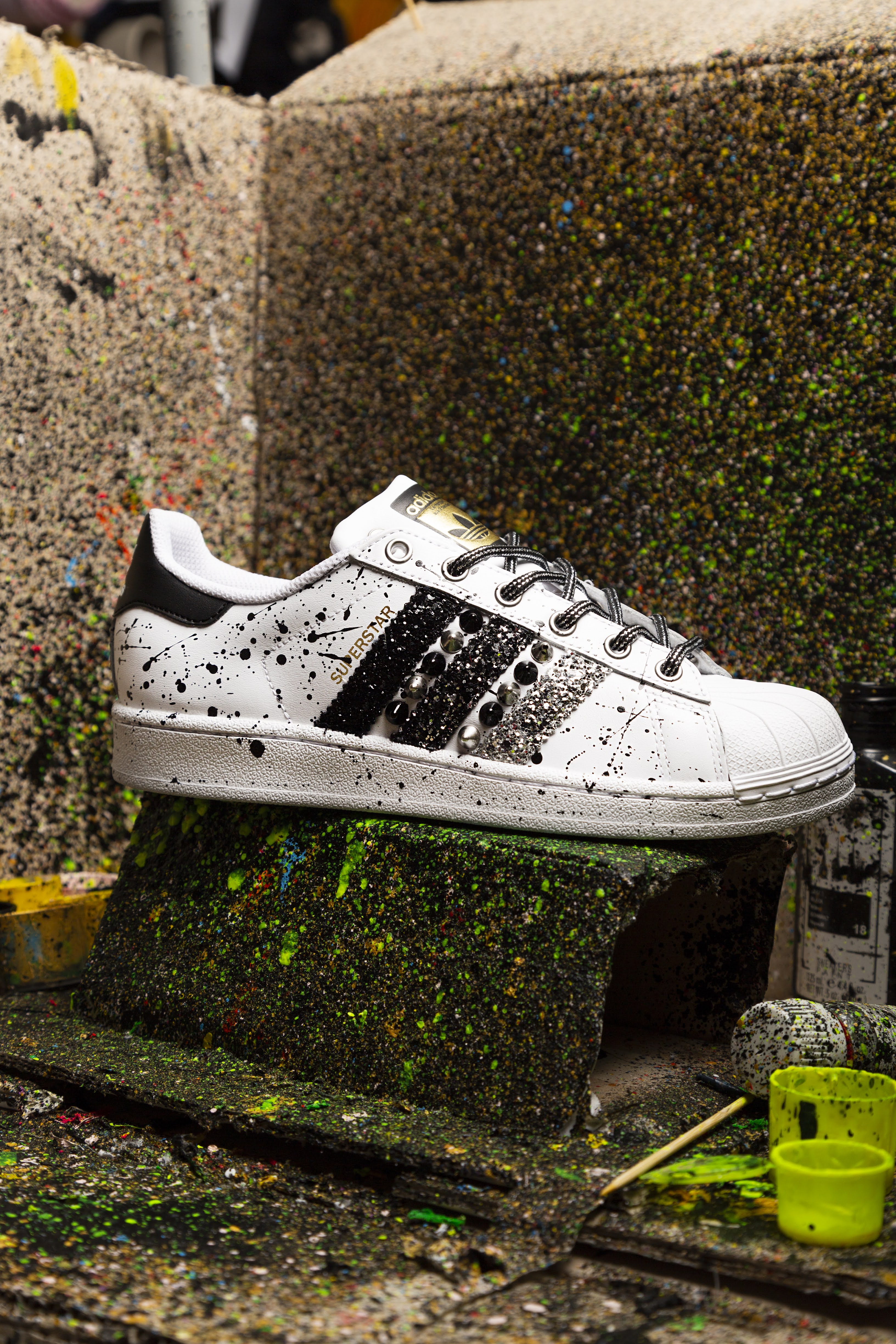 Adidas Superstar Glitter Borchie & Vernice