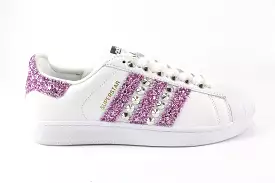 Adidas Superstar Glitter Glicine & Borchie