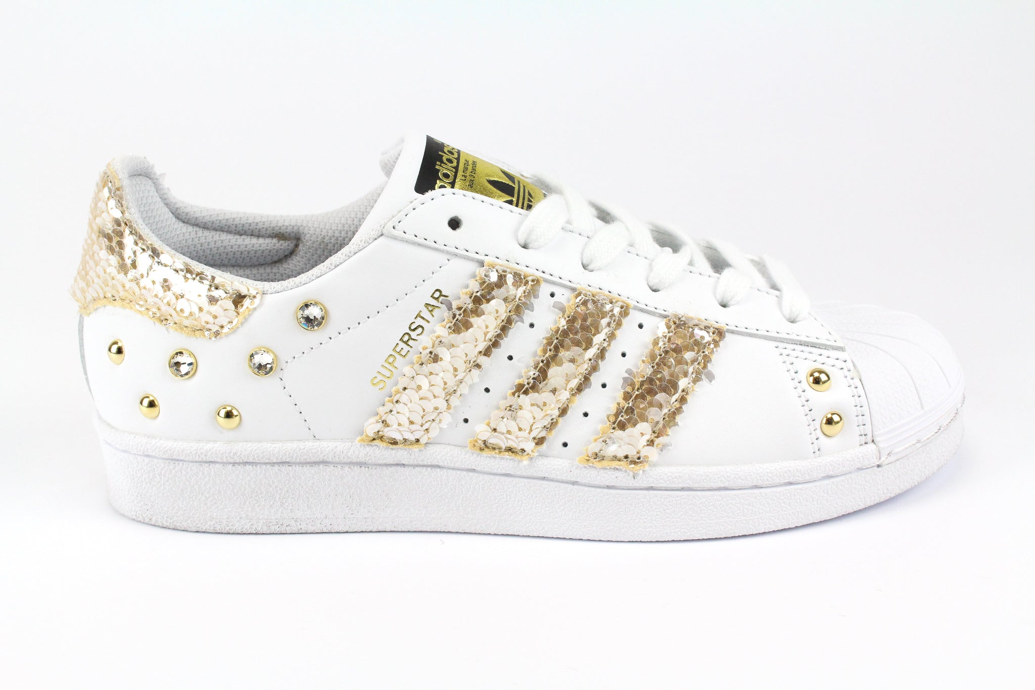 Adidas Superstar Gold Paillettes Strass & Borchie