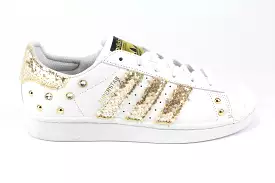 Adidas Superstar Gold Paillettes Strass & Borchie