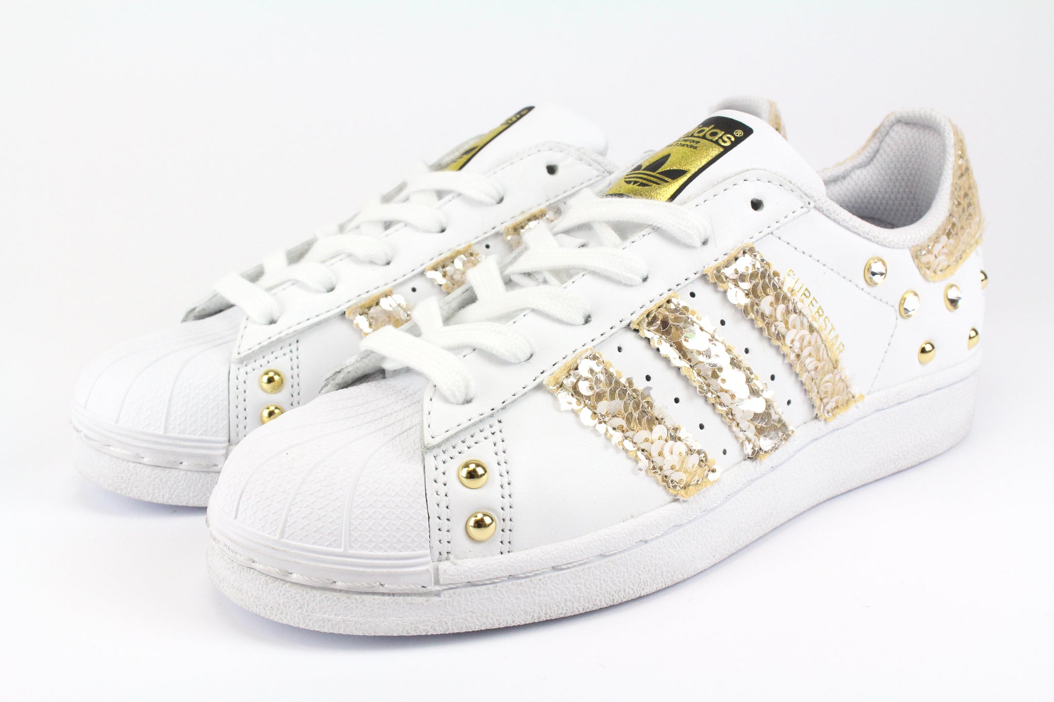 Adidas Superstar Gold Paillettes Strass & Borchie