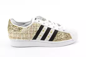 Adidas Superstar Gold Tweed Glitter & Borchie