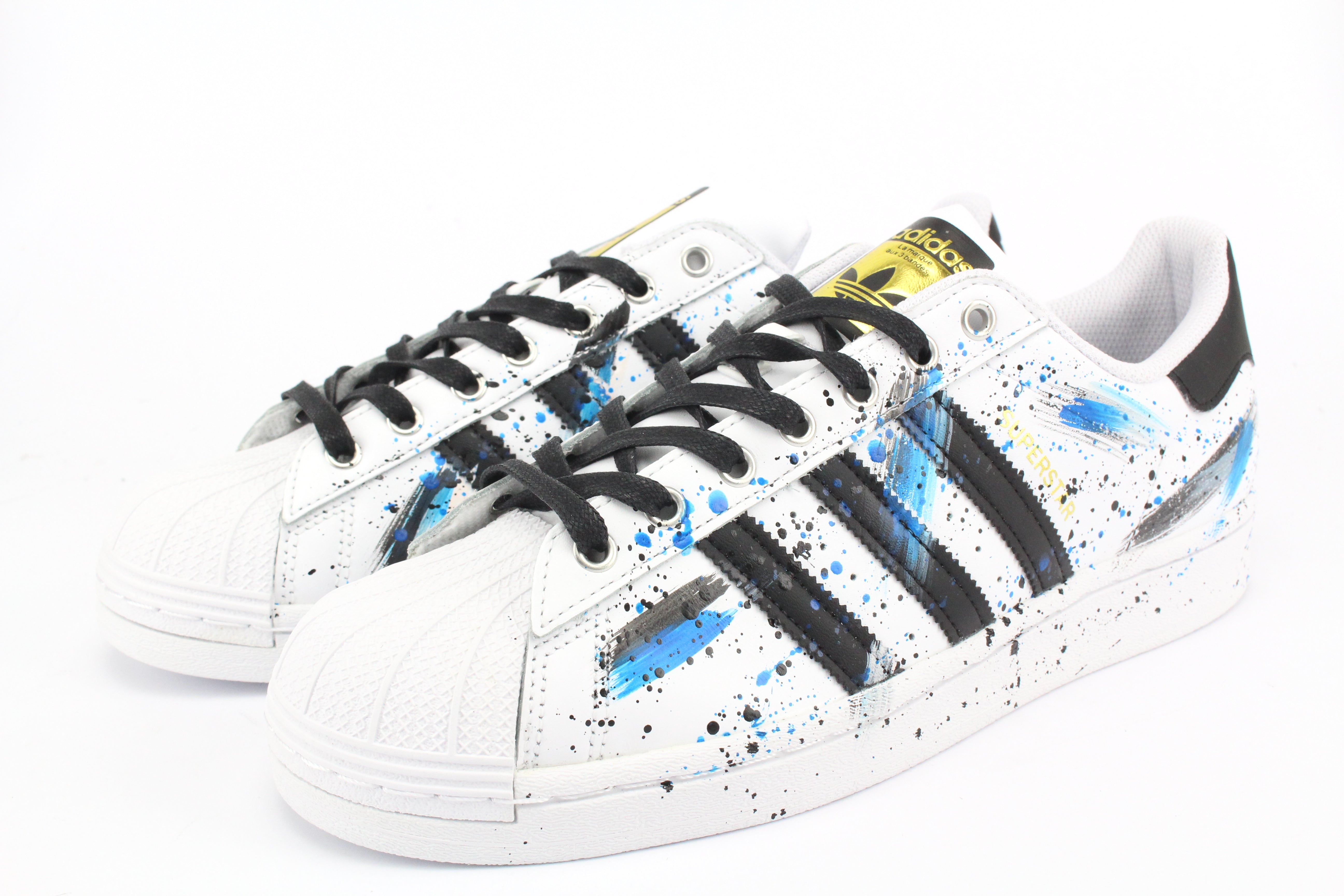 Adidas Superstar Nero/Blu Vernice