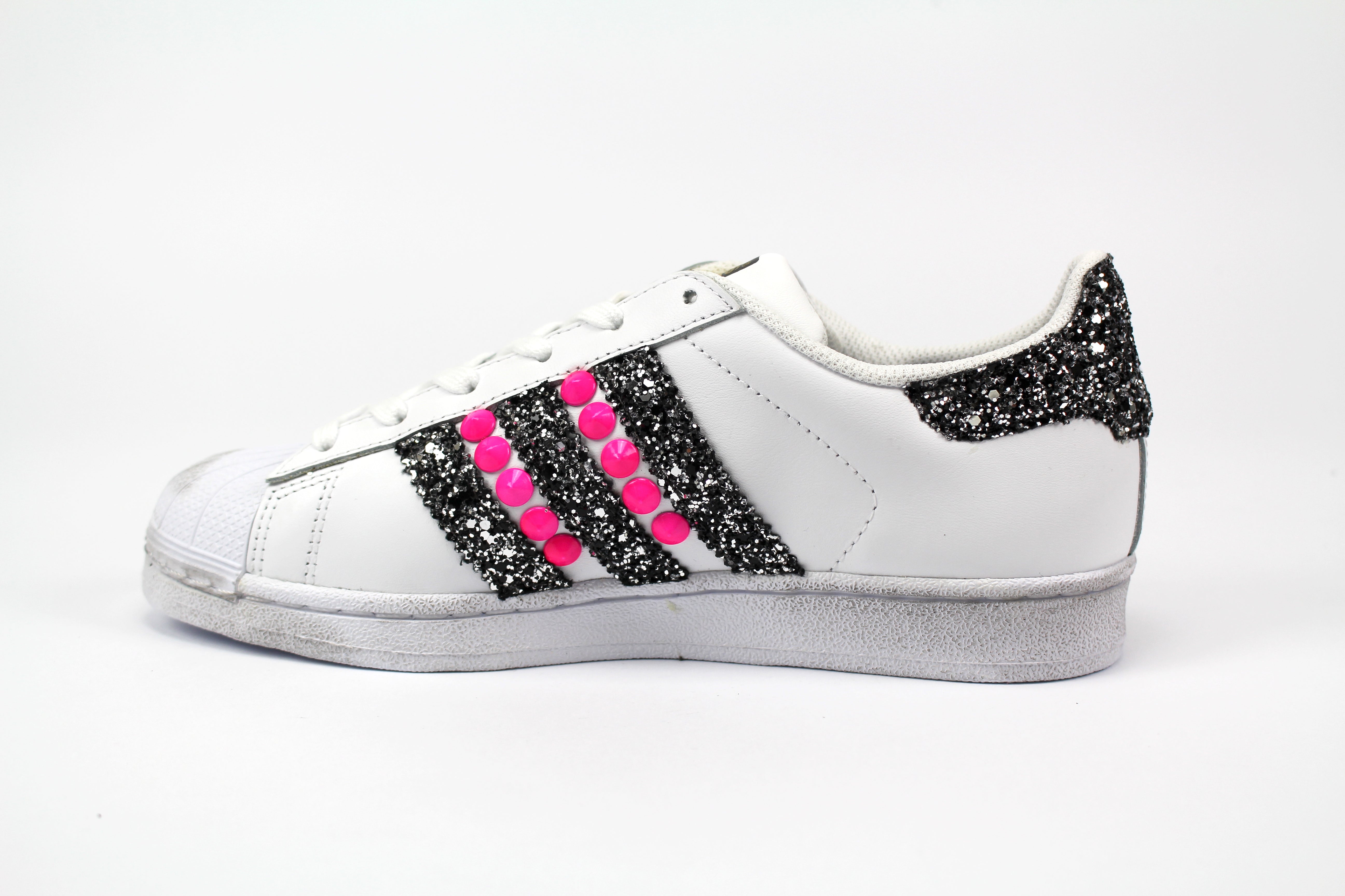 Adidas Superstar Pink Fluo & Black Silver