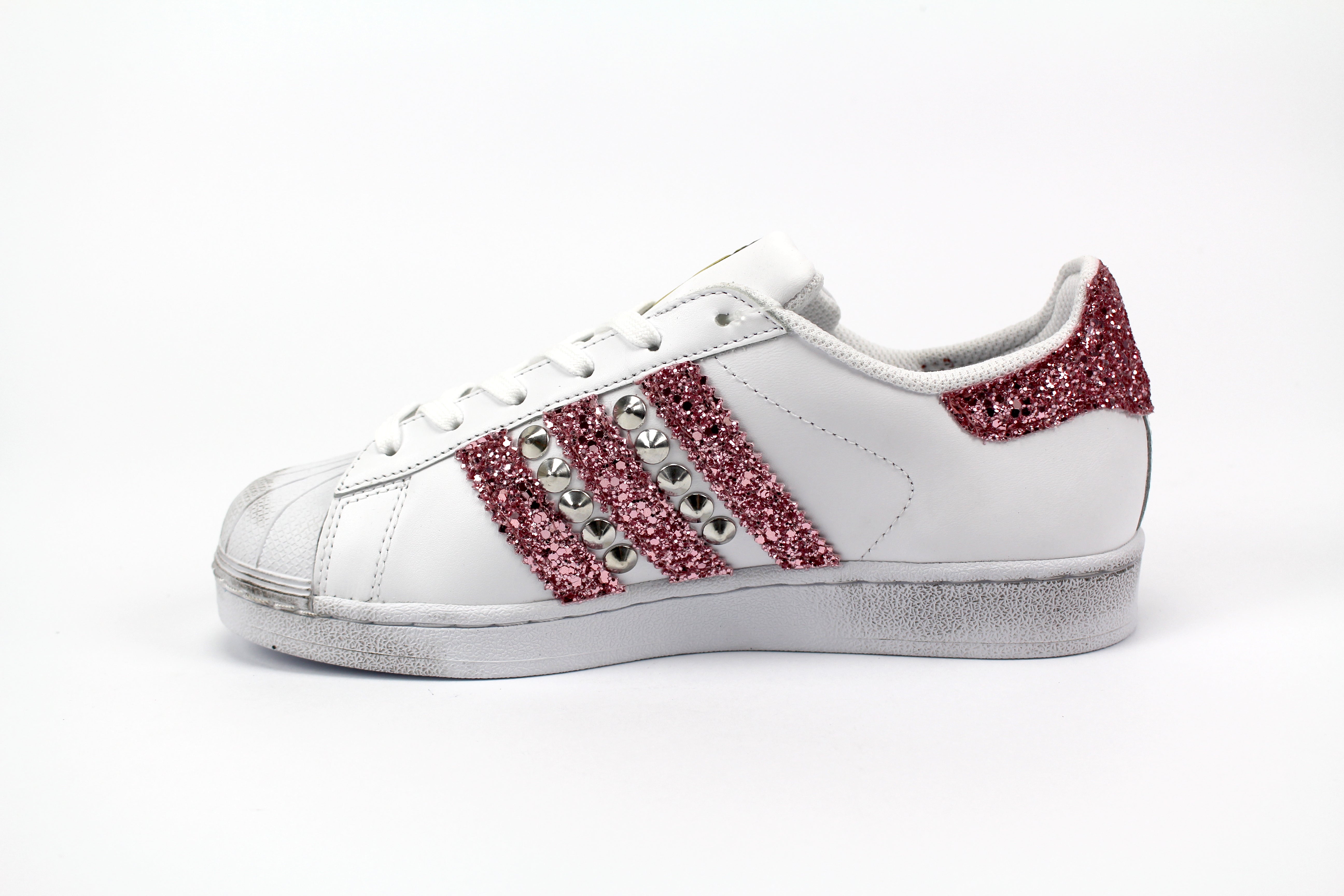 Adidas Superstar Pink Glitter e Borchie