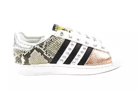 Adidas Superstar Pitone Borchie & Pelle Laminata Rosa