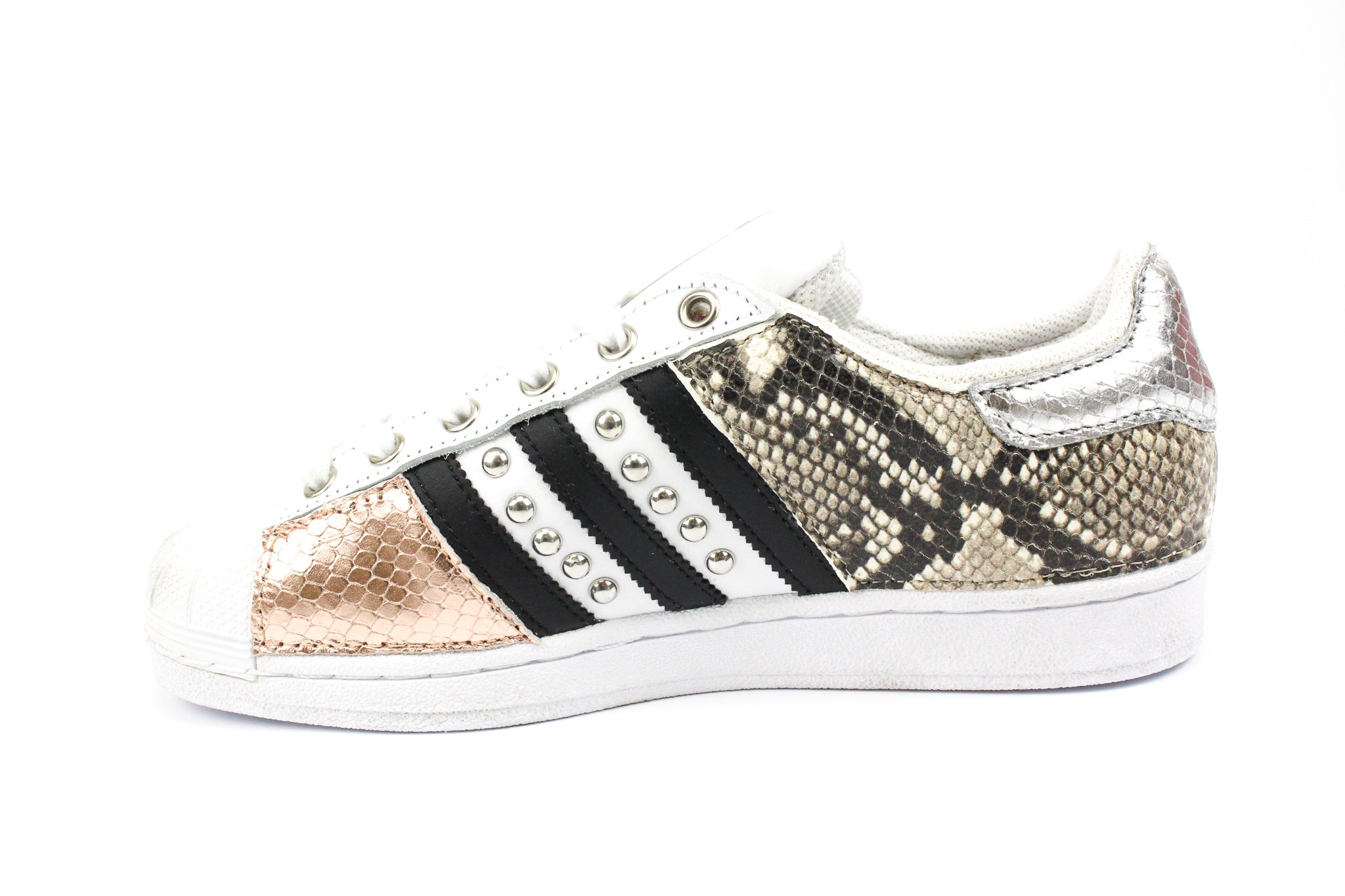 Adidas Superstar Pitone Borchie & Pelle Laminata Rosa