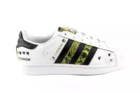 Adidas Superstar Pitone Fluo Borchie & Graffiti