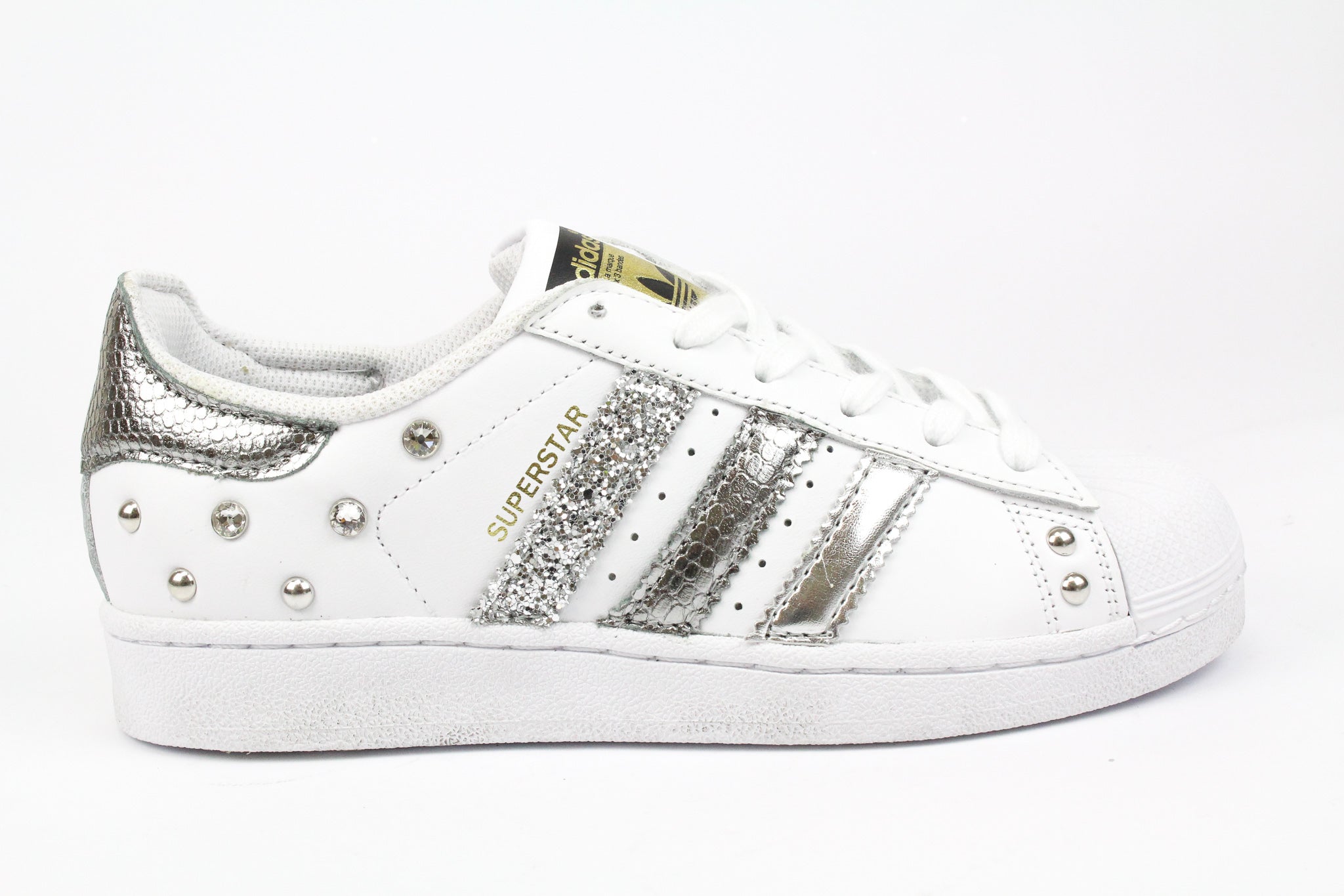 Adidas Superstar Pitone Laminato Antracite Glitter & Strass