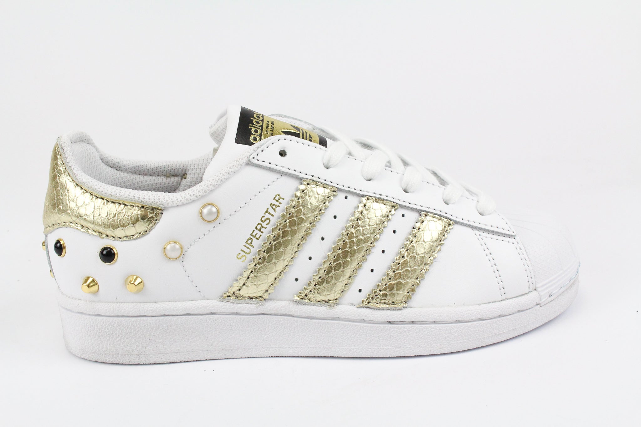 Adidas Superstar Pitone Laminato Gold & Borchie