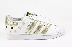 Adidas Superstar Pitone Laminato Gold & Borchie