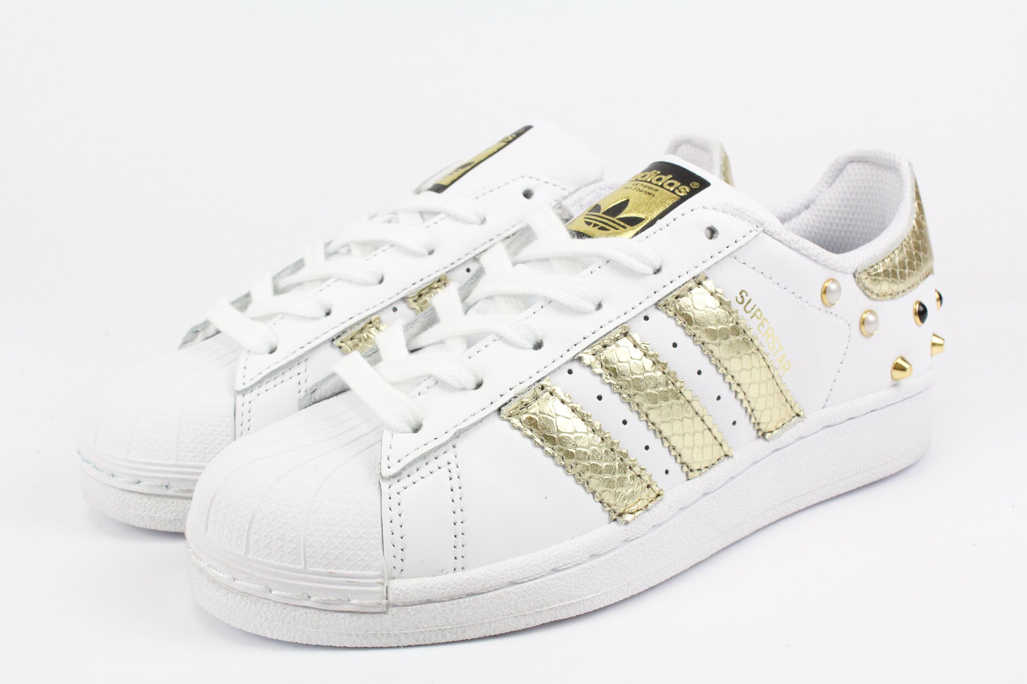 Adidas Superstar Pitone Laminato Gold & Borchie