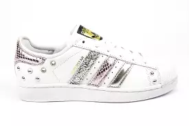 Adidas Superstar Pitone Laminato Pink Glitter & Strass