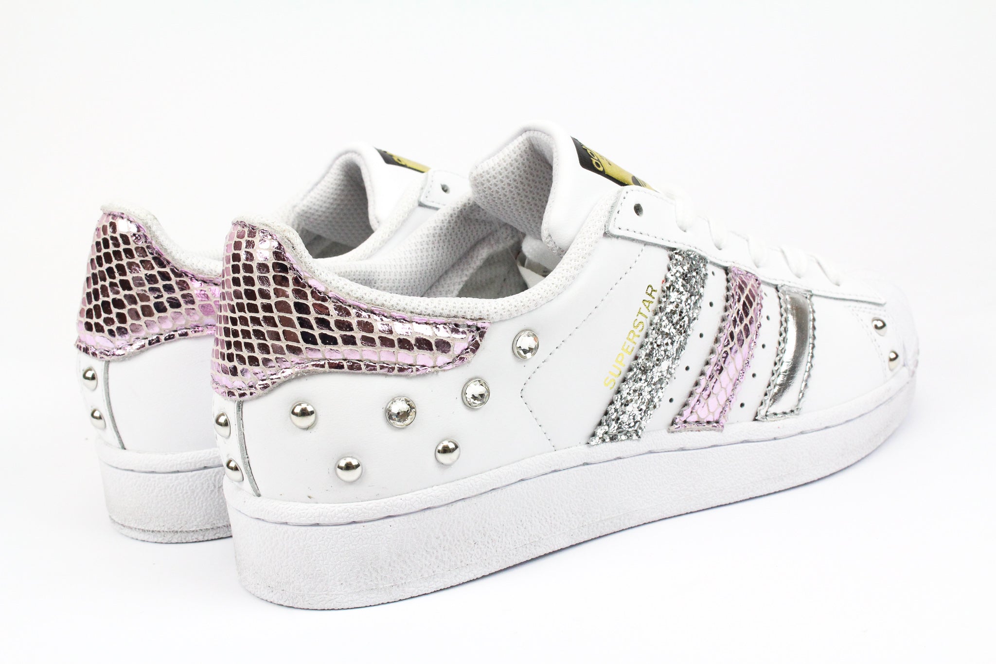 Adidas Superstar Pitone Laminato Pink Glitter & Strass