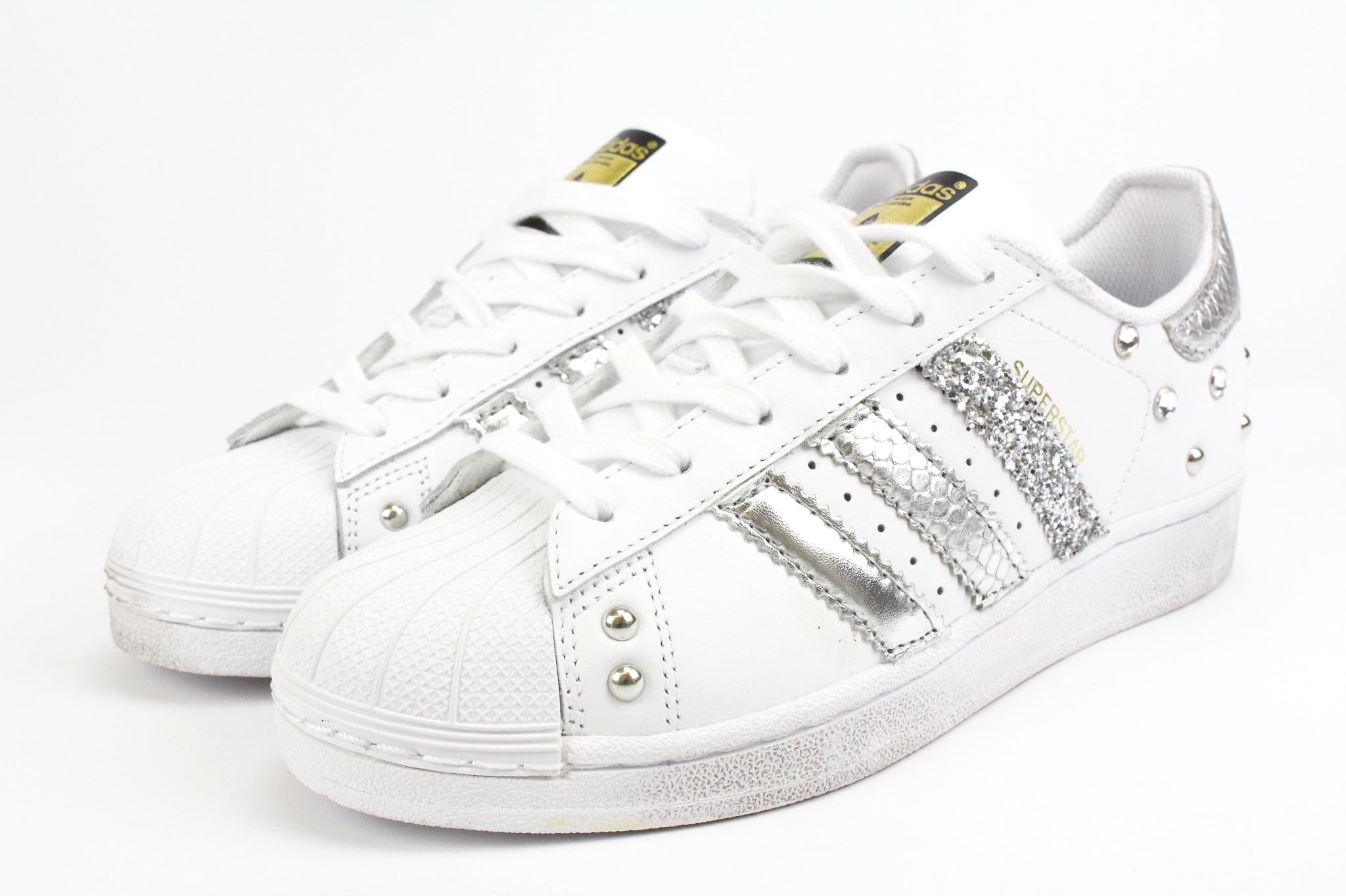 Adidas Superstar Pitone Laminato Silver Glitter & Strass