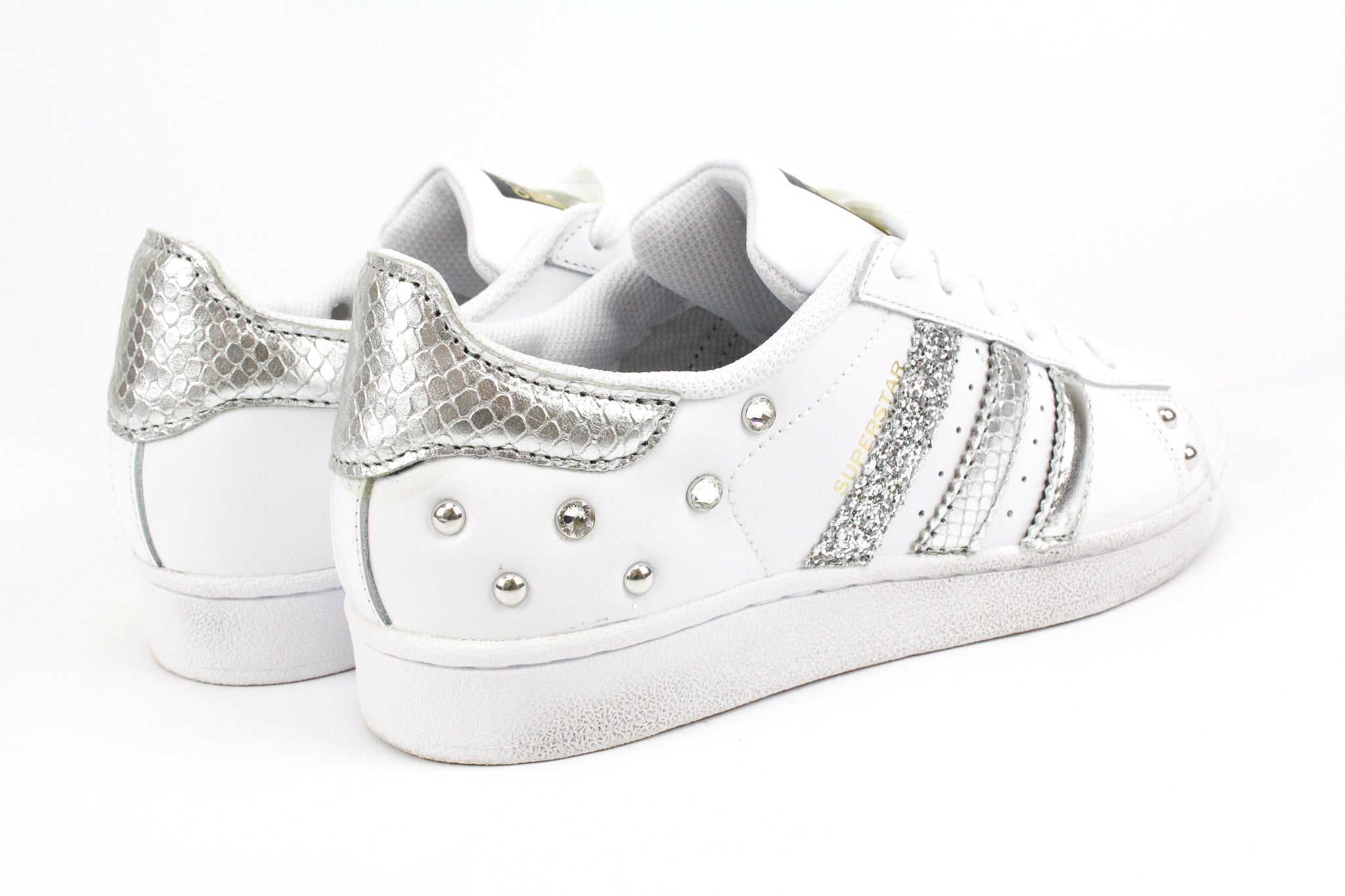 Adidas Superstar Pitone Laminato Silver Glitter & Strass