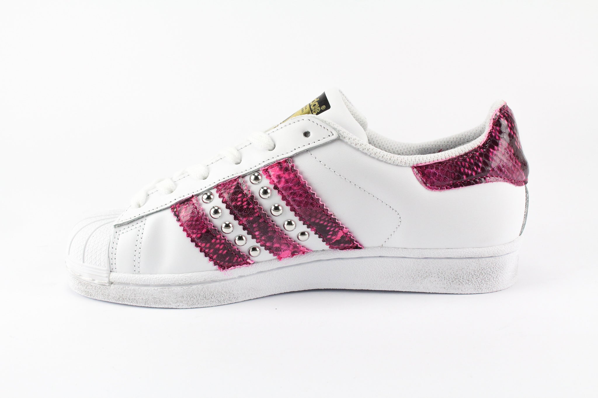 Adidas Superstar Pitone Pink Fluo & Borchie