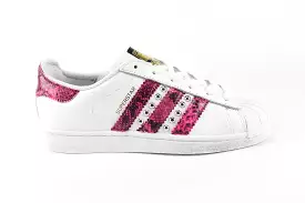 Adidas Superstar Pitone Pink Fluo & Borchie