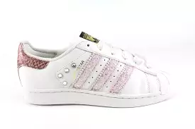 Adidas Superstar Pitone Rosa Glitter & Strass