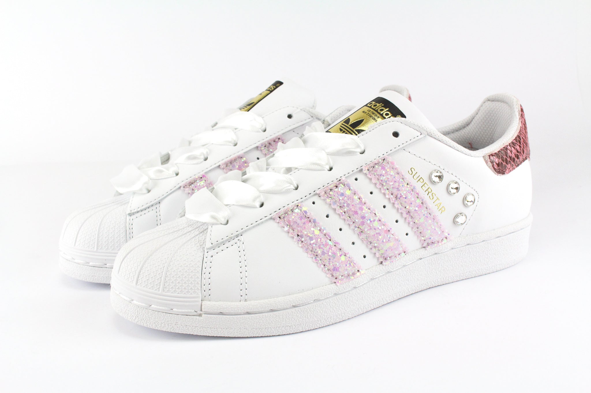 Adidas Superstar Pitone Rosa Glitter & Strass