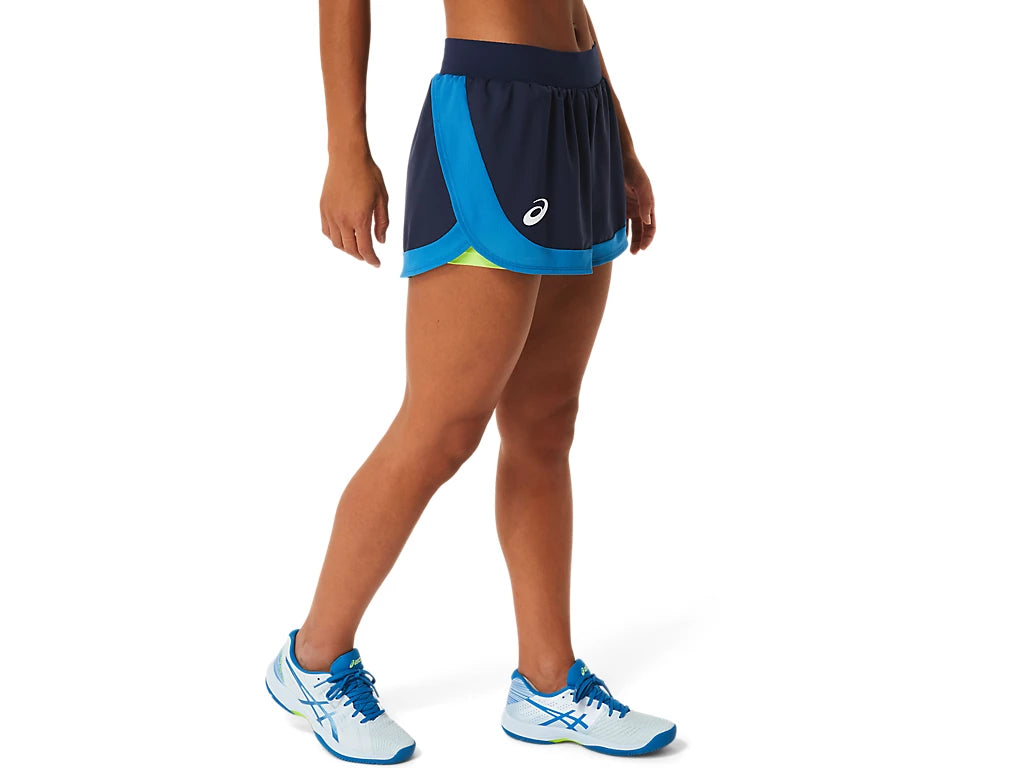 Asics Short Match Short Dames Blauw