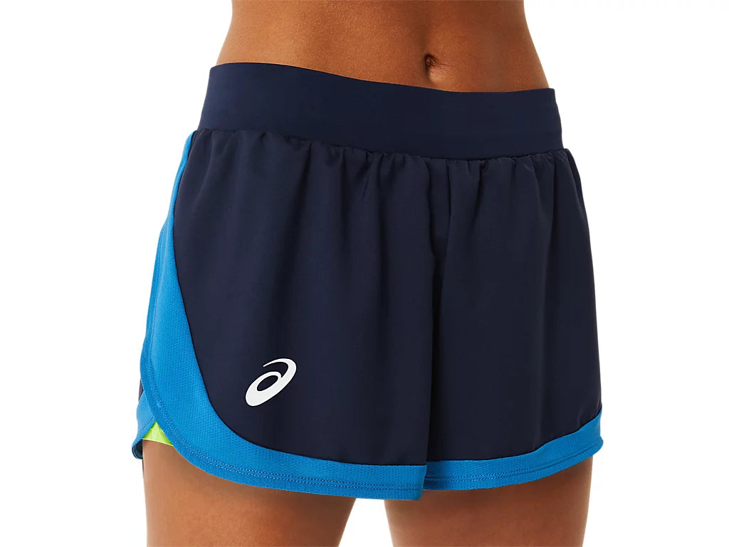 Asics Short Match Short Dames Blauw