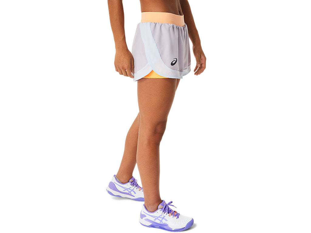 Asics Short Match Short Dames Lila Oranje