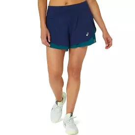 Asics Short Nagino 3.5IN 2-N-1 Layer Dames Navy