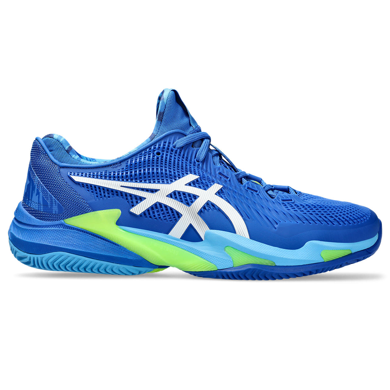 Asics Tennisschoen Court FF 3 Novak Clay Heren Blauw Groen