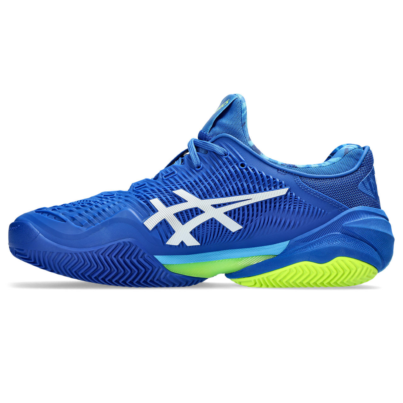 Asics Tennisschoen Court FF 3 Novak Clay Heren Blauw Groen