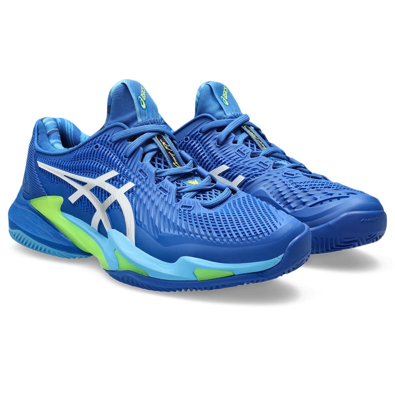 Asics Tennisschoen Court FF 3 Novak Clay Heren Blauw Groen