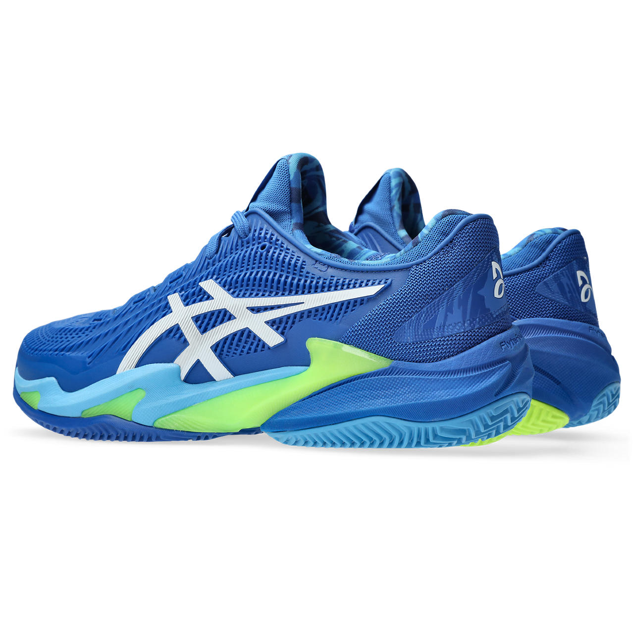 Asics Tennisschoen Court FF 3 Novak Clay Heren Blauw Groen