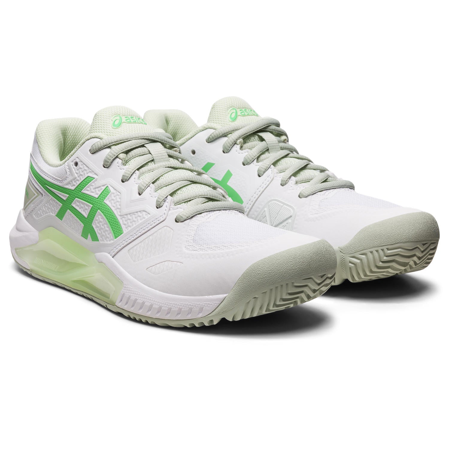 Asics Tennisschoen Gel Challenger 13 Clay Dames Wit / Groen