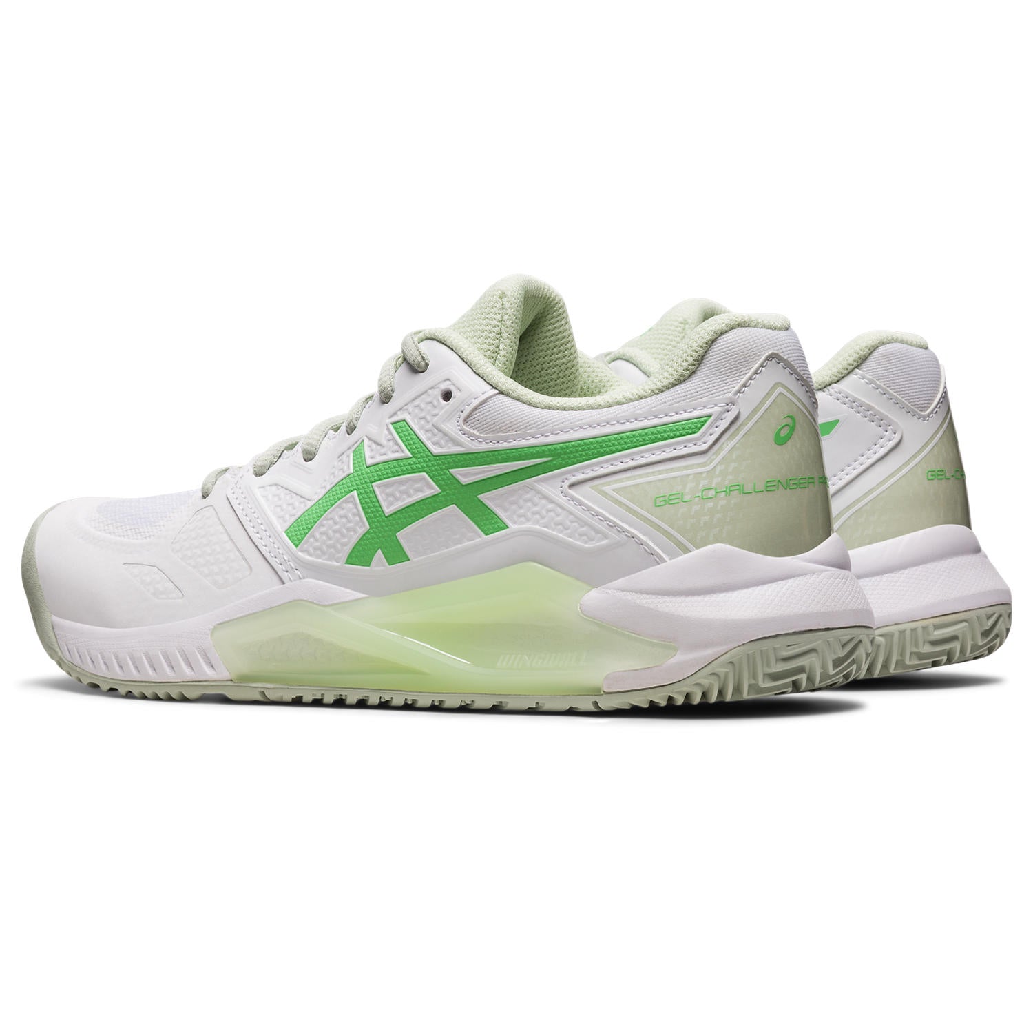 Asics Tennisschoen Gel Challenger 13 Clay Dames Wit / Groen