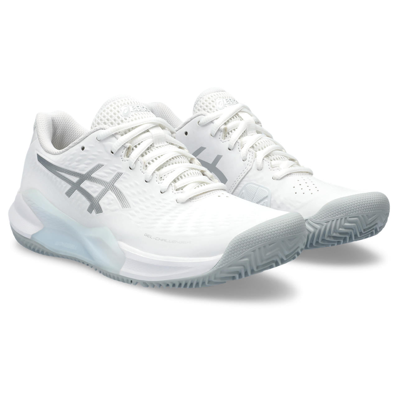 Asics Tennisschoen Gel Challenger 14 Clay Dames Wit Zilver