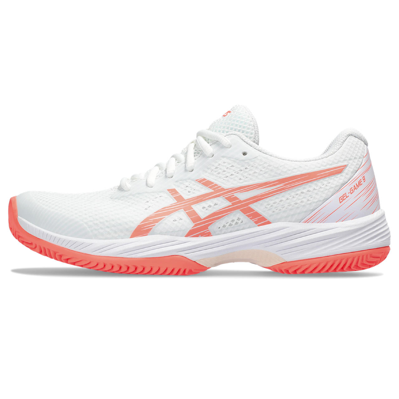 Asics Tennisschoen Gel Game 9 Clay / OC Dames Wit Oranje